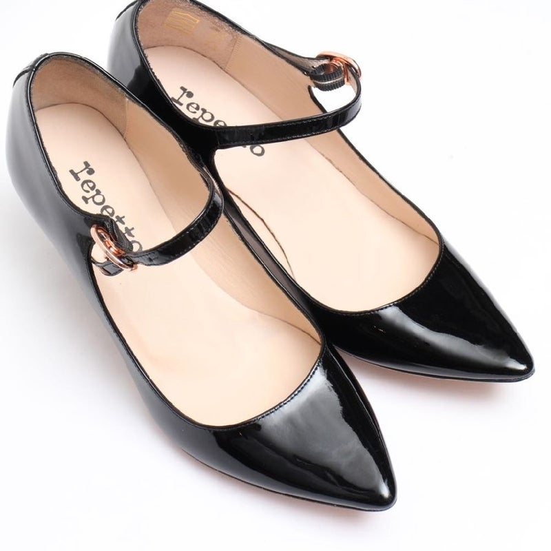 Repetto レペット ブラック エナメル ハイヒール-