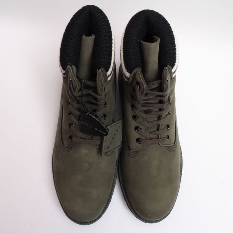 MARNI×TIMBERLAND マルニ×ティンバーランド オリーブグリーン スウェードブーツ  OLIVE-GREEN SUEDE BOOTS 6INCH WATERPROOF EUROPE LIMITED SIZE-7.5W MENS