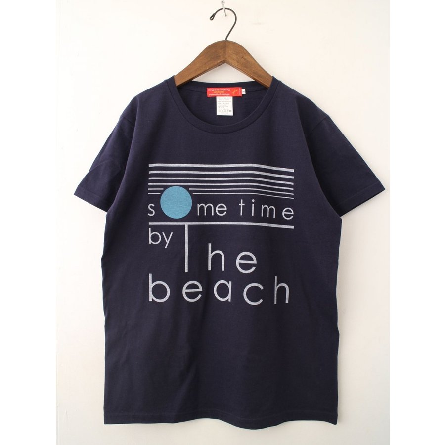 アドラーブル ネイビー 紺『サムタイム バイ ザ ビーチ』Tシャツ ADOLUVLE ORIGINAL NAVY 『SOME TIME BY THE BEACH』 T-SHIRTS