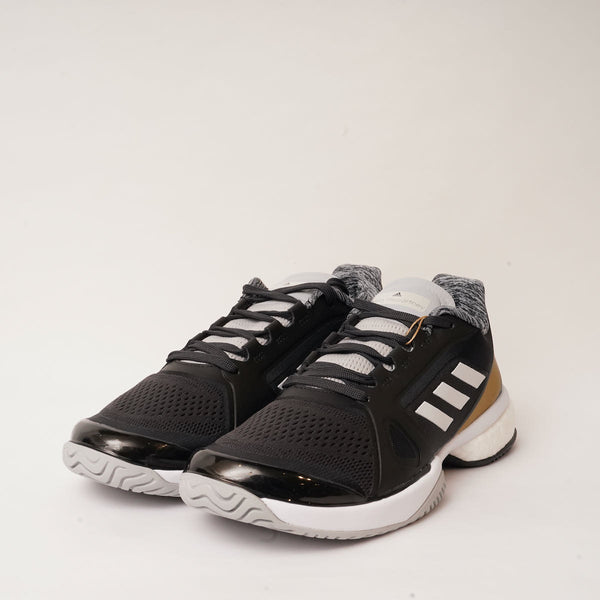 アディダス ステラマッカートニー ブラック ステラコート テニス スニーカー ADIDAS × STELLA MCCARTNEY BLACK  STELLA COURT SNEAKERS WOMEN